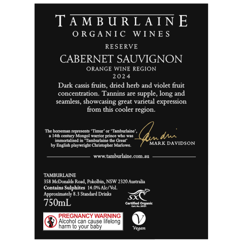 2024 Reserve Orange Cabernet Sauvignon