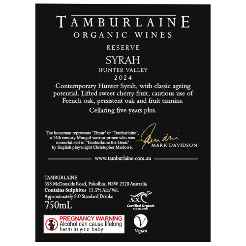 2024 Reserve Hunter Valley Syrah